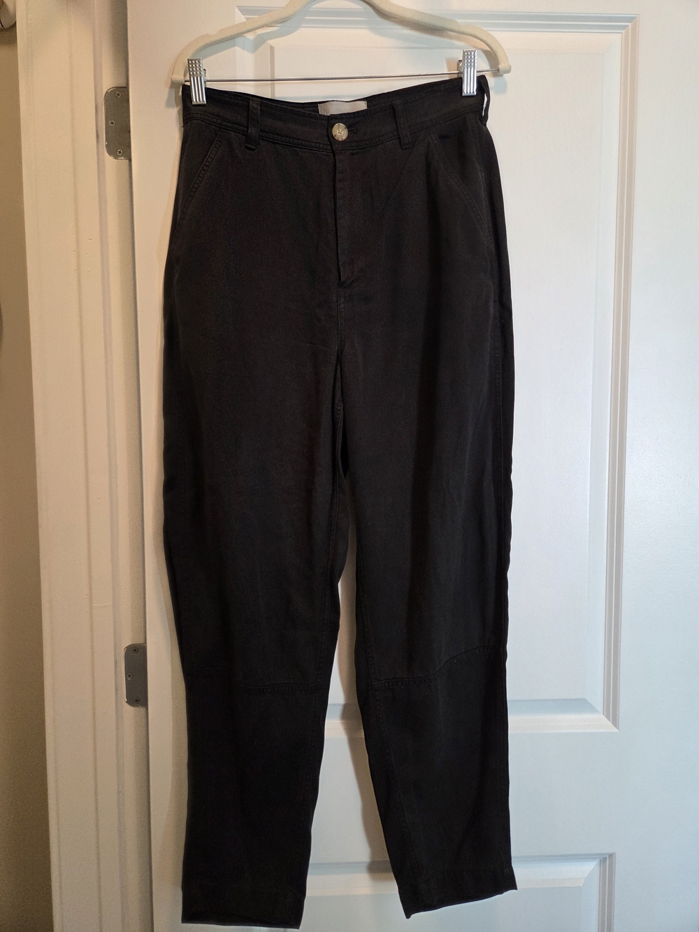 Everlane Black Tencel Barrel Leg Utility Pants Size 2